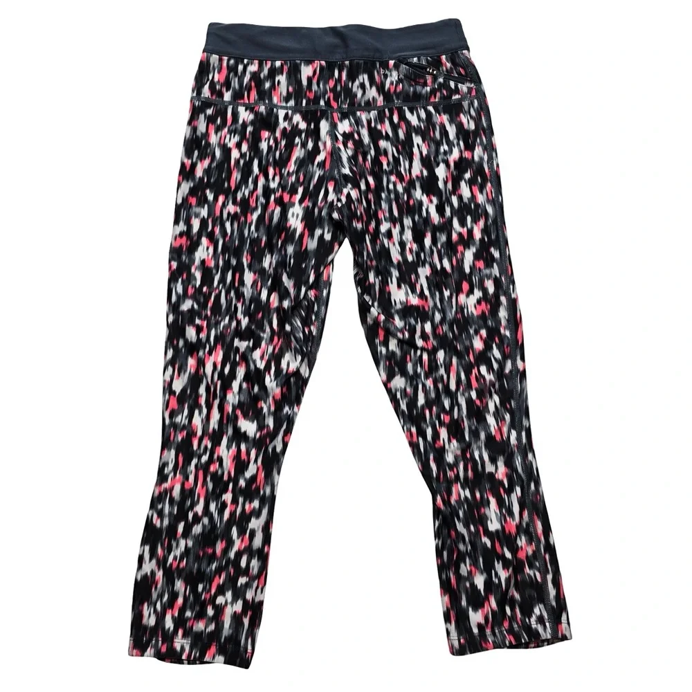 Nike Dri-FIT Cropped Leggings‎ Athletic Printed Black Pink Women’s S - Picture 2 of 9